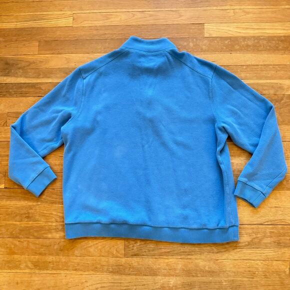 Paradise Collection baby blue collared zip golf sweatshirt top size XL b13 - Picture 5 of 5
